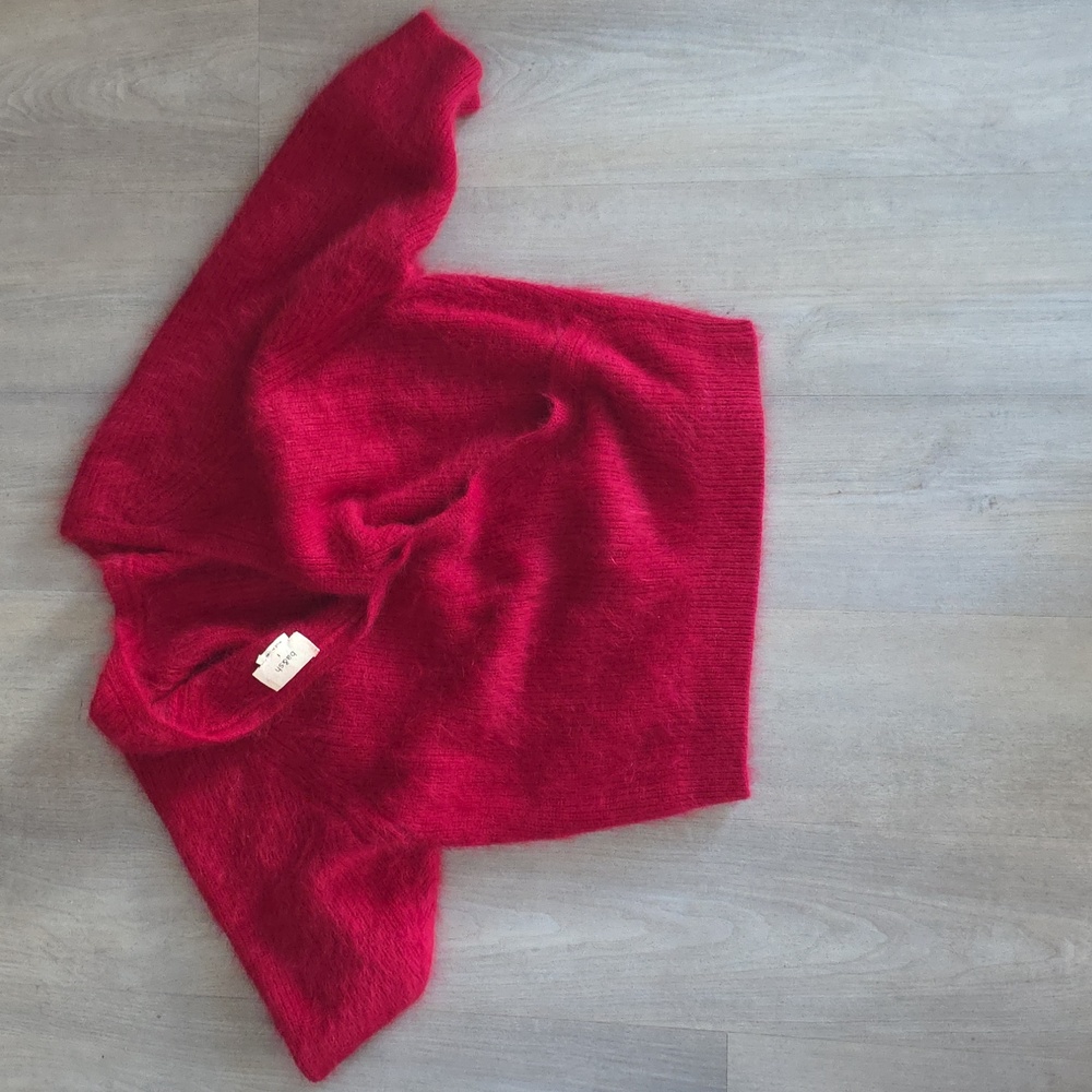 ba&sh V-Neck Sweater in Vibrant Red